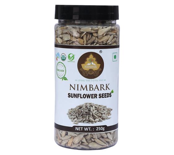 Nimbark Organic Sunflower Seeds | Sunflower Seeds | Surajmukhi Ke Beej | Seeds for Eating | Healthy Seeds 250 gm